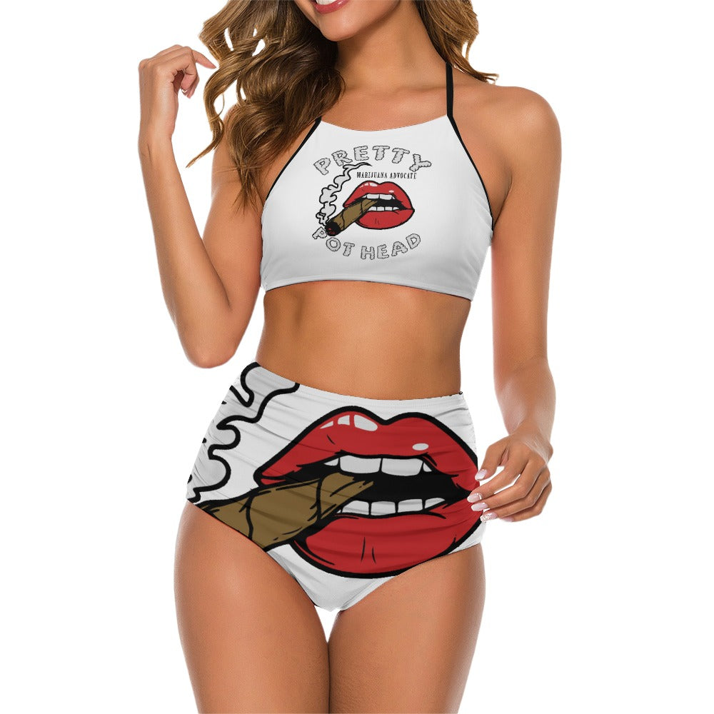 Pretty Pothead Suspender Swimsuit