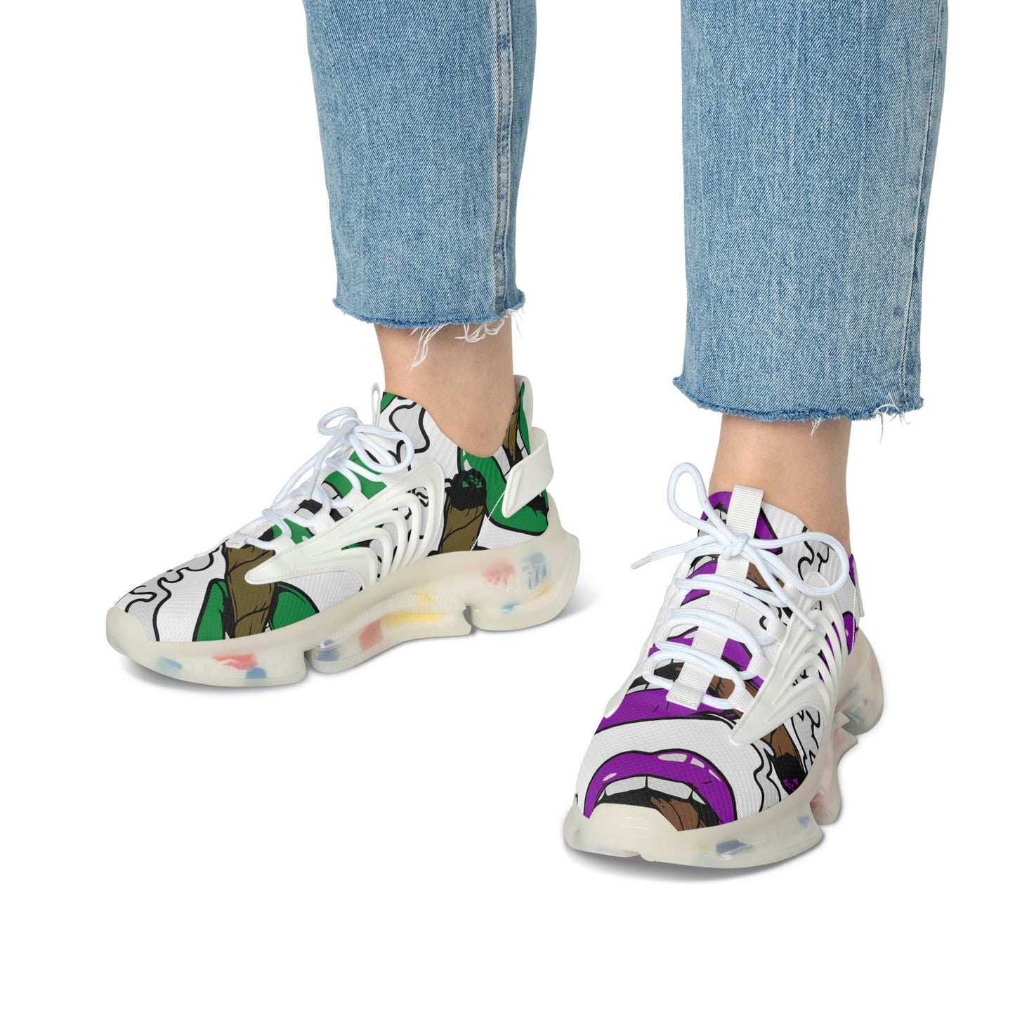 Cucamelon Plum Mesh Sneakers